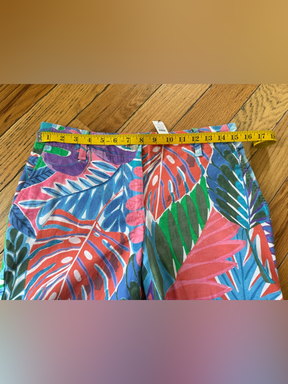 Talbots Vibrant Floral Botanical Cotton Blend Chino Shorts Women’s Size 4 NWT - Picture 13 of 15
